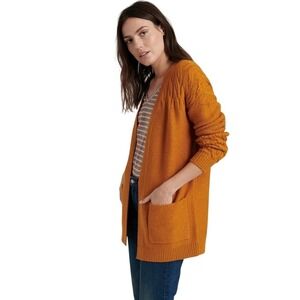 Lucky Brand Venice Mustard Yellow Oversized Cardigan Wrap Sweater